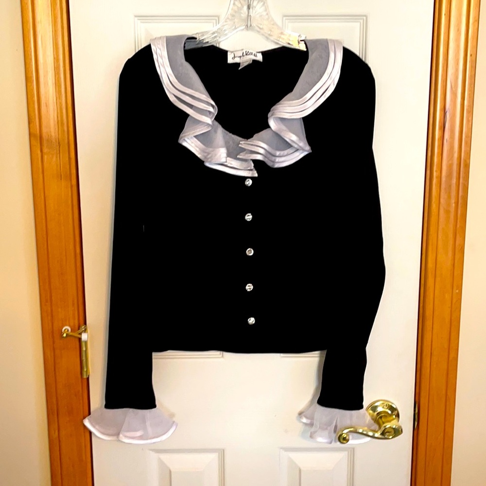 Vintage Joseph Ribkoff Black Button Down Top
